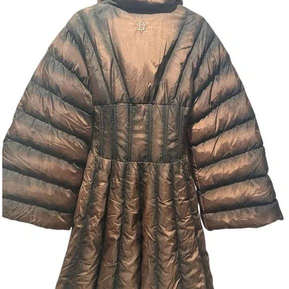 Darker Waves Fader Brown Puffer Coat M - Picture 3 of 6